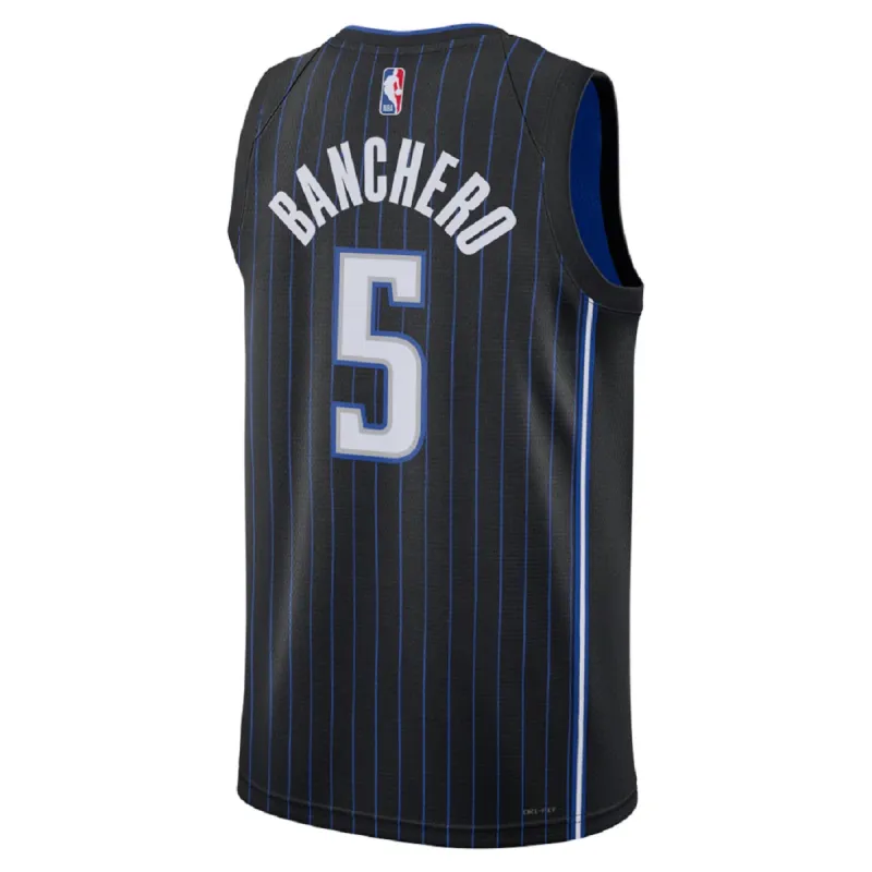 Unisex Orlando Magic Paolo Banchero #5 Black Swingman Jersey – Icon Edition