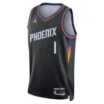 Unisex Phoenix Suns Devin Booker #1 Black Swingman Jersey – Statement Edition