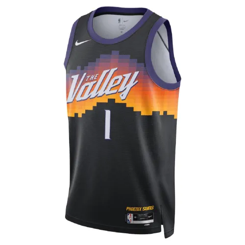 Unisex Phoenix Suns Devin Booker #1 Black Swingman Jersey 2025/26 – City Edition