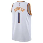 Unisex Phoenix Suns Devin Booker #1 White Swingman Jersey – Association Edition