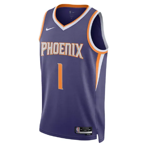 Unisex Phoenix Suns Devin Booker #1 Purple Swingman Jersey – Icon Edition