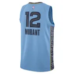 Unisex Memphis Grizzlies Grizzlies Ja Morant #12 Light Blue Swingman Jersey – Statement Edition