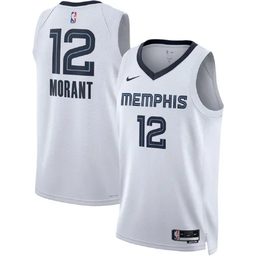 Unisex Memphis Grizzlies Grizzlies Ja Morant #12 White Swingman Jersey - Association Edition
