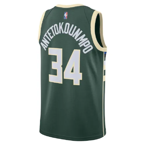 Unisex Milwaukee Bucks Giannis Antetokounmpo #34 Hunter Green Swingman Jersey – Icon Edition