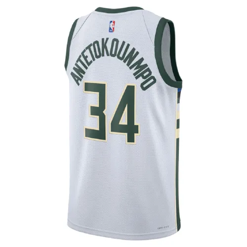 Unisex Milwaukee Bucks Giannis Antetokounmpo #34 White Swingman Jersey – Association Edition