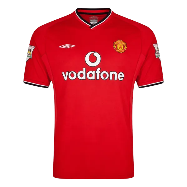 2000/02 Manchester United Home Retro Jersey - A-Grade Quality Detail View