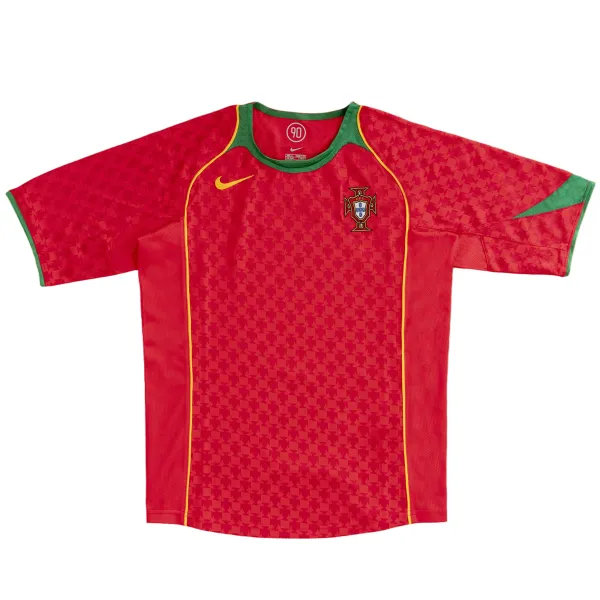 2004 Portugal Home Retro Jersey - A-Grade Quality Detail View
