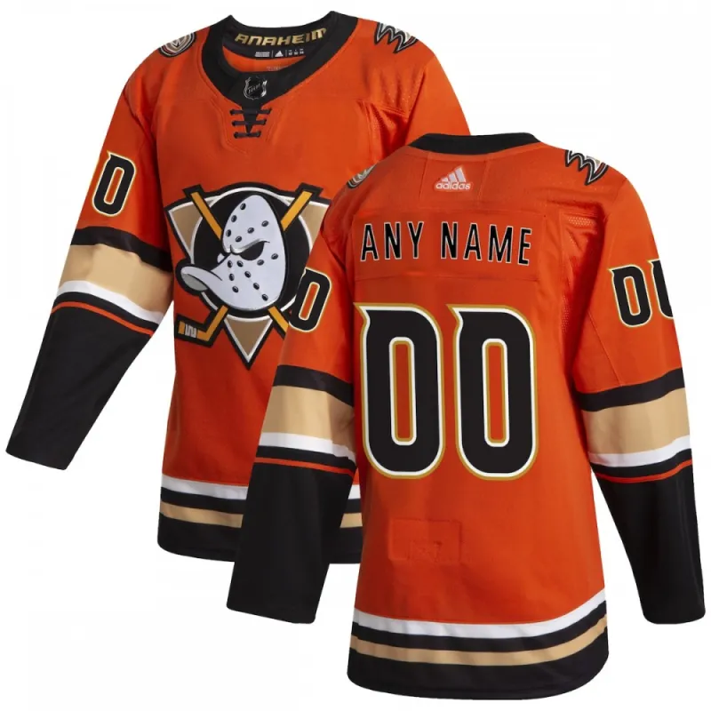 Anaheim Ducks adidas Alternate Authentic Custom Jersey – Orange
