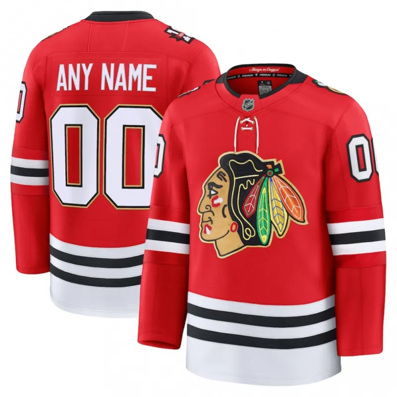 Chicago Blackhawks Centennial Premium Custom Jersey – Red