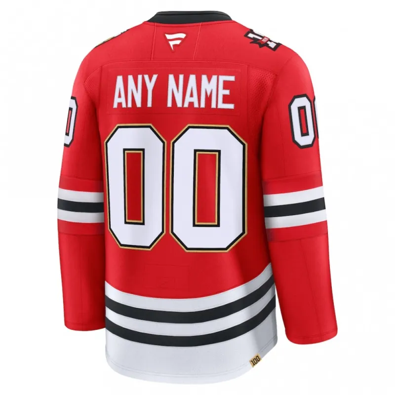 Chicago Blackhawks Centennial Premium Custom Jersey – Red