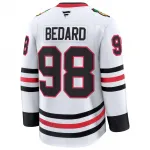 Connor Bedard Chicago Blackhawks Away Premium Jersey – White