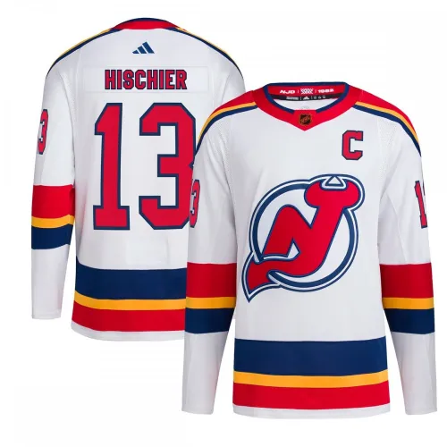 Nico Hischier New Jersey Devils adidas Reverse Retro 2.0 Authentic Player Jersey - White