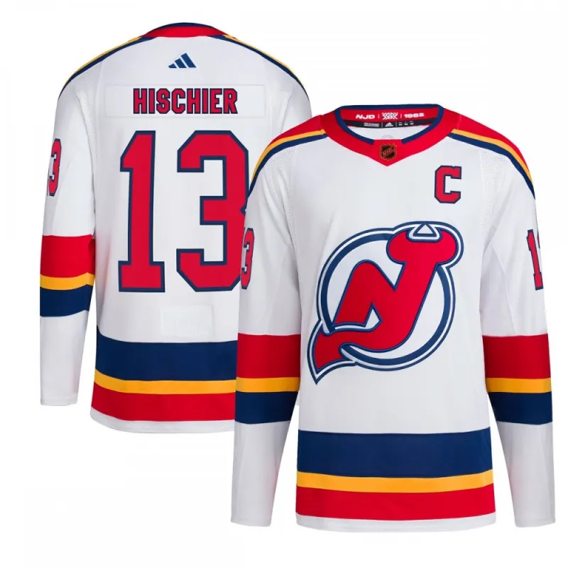 Nico Hischier New Jersey Devils adidas Reverse Retro 2.0 Authentic Player Jersey – White