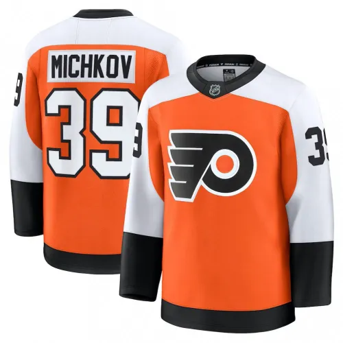 Camiseta de hombre Philadelphia Flyers Matvei Michkov Orange Home Premium