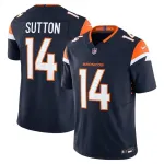 Camisa de jogo limitada Vapor F.U.S.E. da coleção Nike Mile High de Courtland Sutton dos Denver Broncos - Azul-marinho