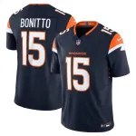 Camisa de jogo Nik Bonitto dos Denver Broncos, coleção Nike Mile High, modelo Vapor F.U.S.E., edição limitada - Azul-marinho