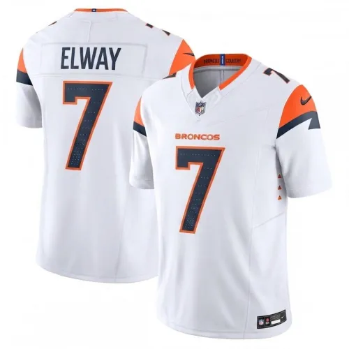 Camisola John Elway dos Denver Broncos da coleção Nike Mile High, modelo Vapor F.U.S.E., edição limitada - Branca