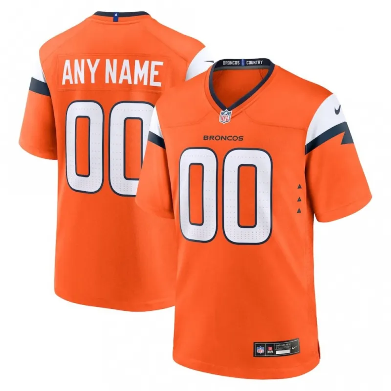 Denver Broncos Nike Custom Game Jersey – Orange