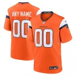 Maglia da partita personalizzata Nike dei Denver Broncos - Arancione