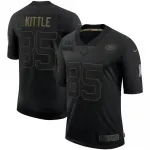 Maglia Nike nera da collezione "Salute To Service" di George Kittle dei San Francisco 49ers