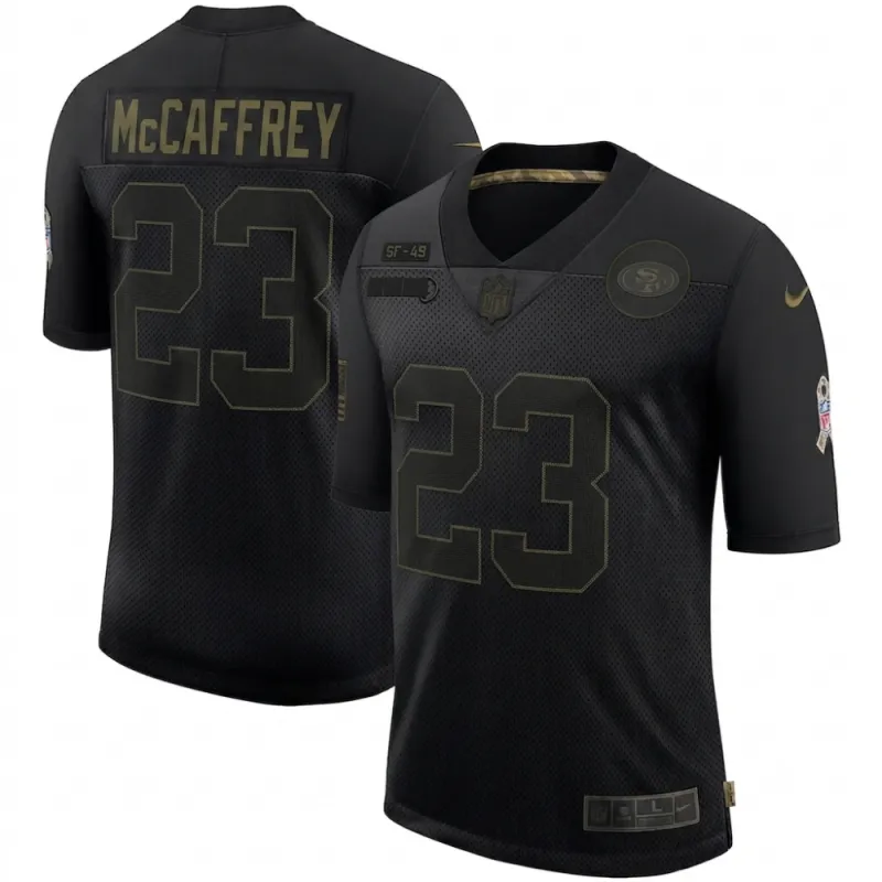 Christian McCaffrey Nike Black San Francisco 49ers Salute To Service Limited Jersey