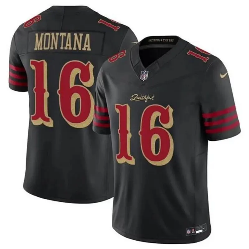 Joe Montana San Francisco 49ers Nike 2025 Rivalries Collection Limited Jersey – Black