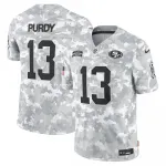 Maglia Nike 2024 "Salute to Service" in edizione limitata di Brock Purdy dei San Francisco 49ers - Arctic Camo