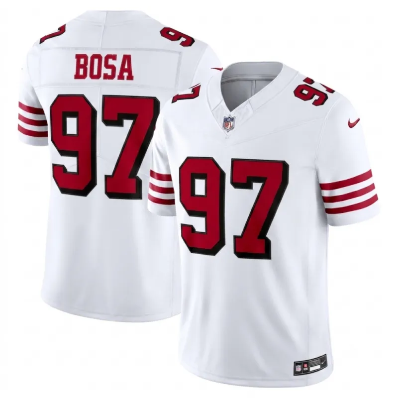 Nick Bosa San Francisco 49ers Nike Alternate Vapor F.U.S.E. Stitched Limited Jersey – White