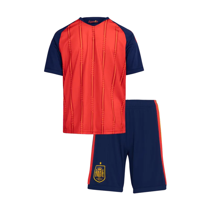 World Cup 2026 Two Stars Spain Champion Home Kids Kit