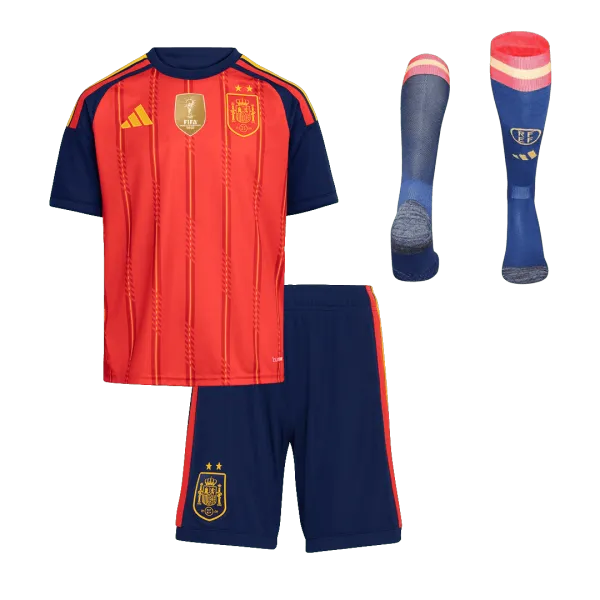 World Cup 2026 Two Stars Spain Home Uniform Kit - A-Grade Quality Detail View