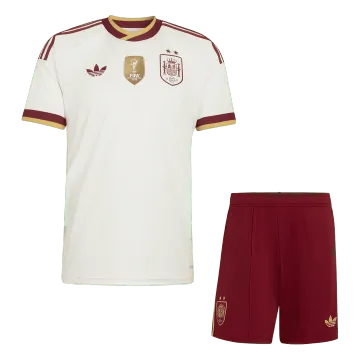 World Cup 2026 Two Stars Spain Champion Away Kids Kit