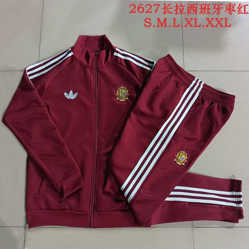 2026 Spain Jacket Tracksuit Full Zip Red