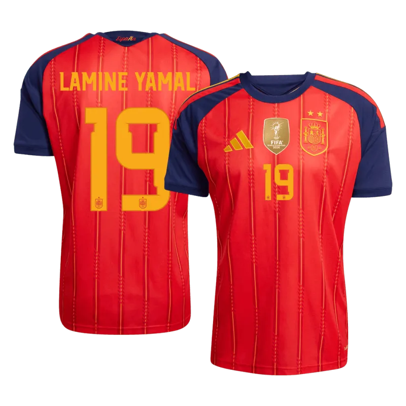 2026 Spain Lamine Yamal #19 Champion Edition Home Jersey