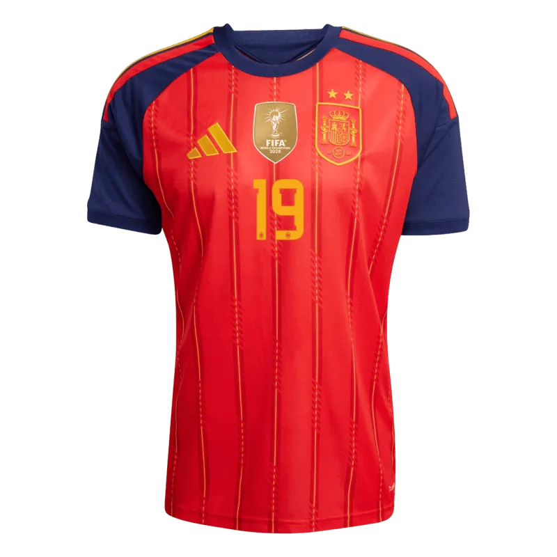 2026 Spain Lamine Yamal #19 Champion Edition Home Jersey