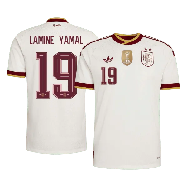2026 Spain Lamine Yamal #19 Champion Edition Away Jersey - A-Grade Quality Detail View
