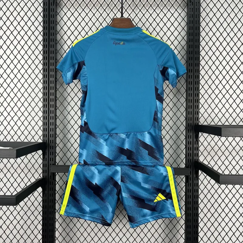 2026 Spain World Cup Blue Goalkeeper Kids Kit