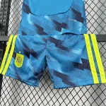 2026 Spain World Cup Blue Goalkeeper Kids Kit