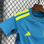 2026 Spain World Cup Blue Goalkeeper Kids Kit