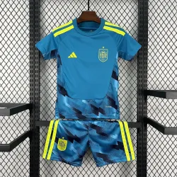 US16.99 - 2026 Spain World Cup Blue Goalkeeper Kids Kit