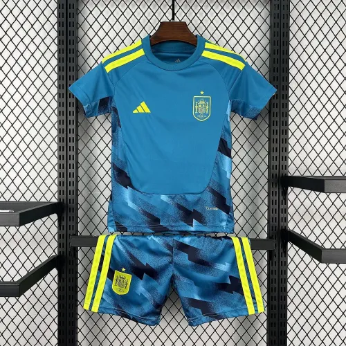 2026 Spain World Cup Blue Goalkeeper Kids Kit