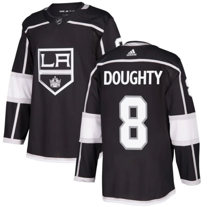 Maglia autentica nera adidas dei Los Angeles Kings Drew Doughty #8 Uomo.