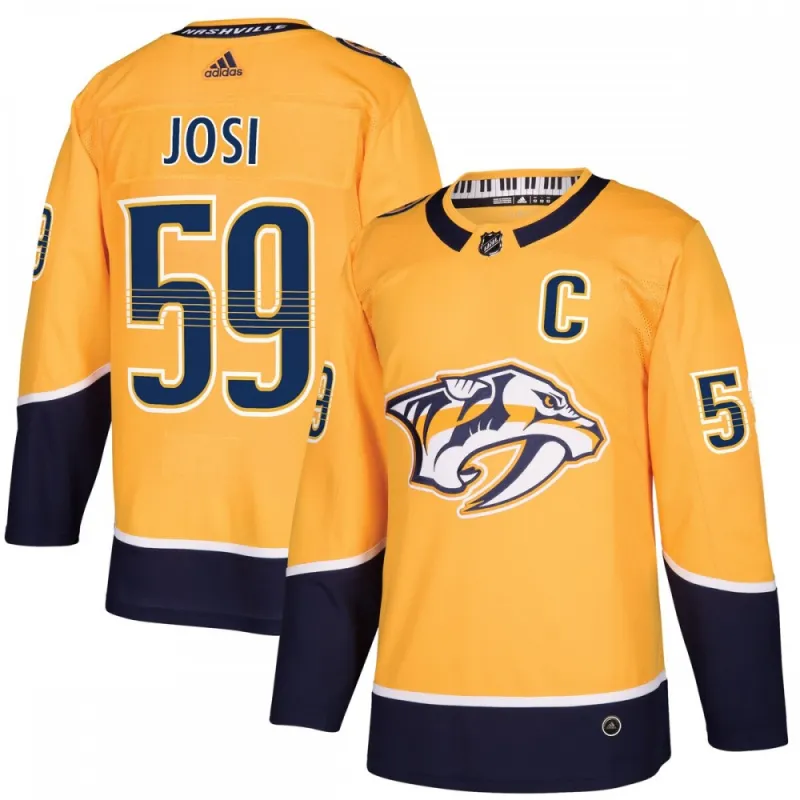 Roman Josi Nashville Predators adidas Home Authentic Player Jersey – Gold