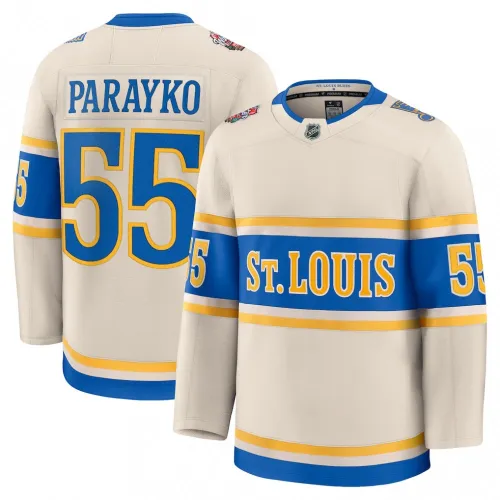 Colton Parayko St. Louis Blues 2025 NHL Winter Classic Premium Player Jersey - Cream