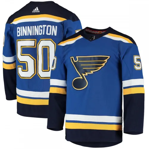 Jordan Binnington St. Louis Blues adidas Maglia da giocatore autentico - Blu