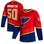 Jordan Binnington St. Louis Blues adidas 2020/21 Reverse Retro Authentic Player Jersey - Rood