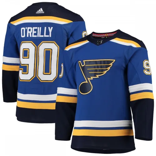 Camisa de jogador autêntica adidas de casa do Ryan O'Reilly dos St. Louis Blues - Azul