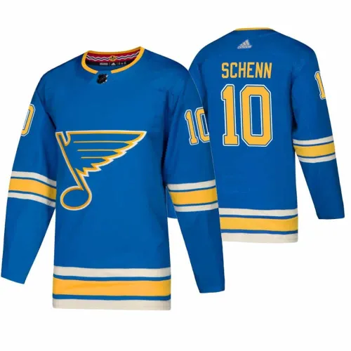 St. Louis Blues Brayden Schenn #10 adidas Maglia Autentica Alternativa Blu chiaro Uomo