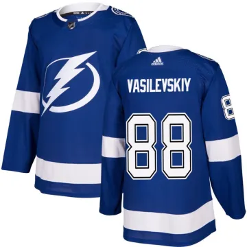 Uomo Tampa Bay Lightning Andrei Vasilevskiy #88 adidas Maglia Autentica Blu