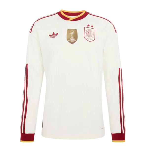 2026 Spain Champion Away Long Sleeve Jersey - A-Grade Quality Detail View