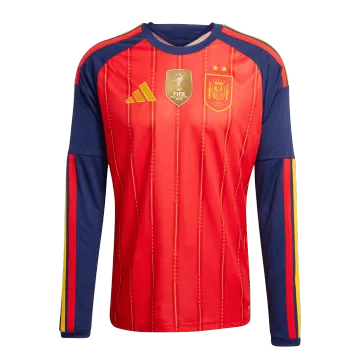 World Cup 2026 Spain Two Stars Champion Home Long Sleeve Jersey